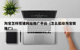 天水淘宝怎样搭建网站推广平台（怎么能给淘宝做推广）